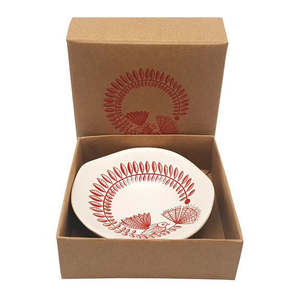 Homewares: Red Fantail & Pohutukawa on White 7cm Bowl