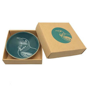 Homewares: Tui White on Teal 7cm Bowl
