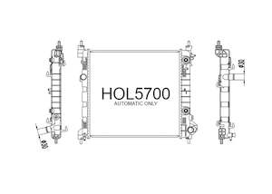 Radiator: Holden Barina Spark M300 1.2L Petrol 2010-2018