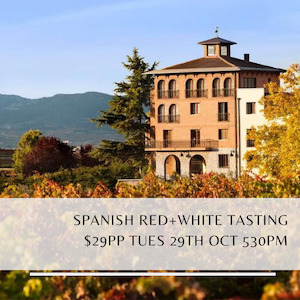 Wine tastings - Spanish Red + White Tuesday 29th Oct 2024 530pm