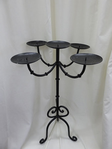 Products: Black Candelabra, 5 candle