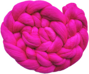 Fine Merino Sliver: Hot Pink - Fine Merino Sliver