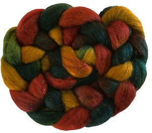 Dark Autumn - Fine Merino and Silk Sliver