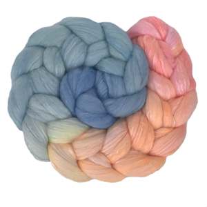 Sun: Sunset Gradient - Fine Merino and Silk Sliver