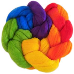 Rainbow: Fine Merino Sliver - Rainbow