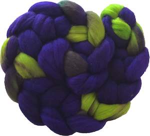 Violet And Lime: Fine Merino Sliver - Violet and Lime