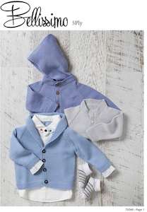 Bellissimo 5 Baby Cardigans TX346 Knitting Pattern - Fast Shipping