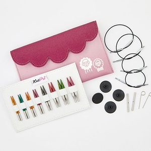 Circular Interchangeables Fibrespace: KnitPro Dreamz Mini Interchangeable Needles Set with Swivel Cables Fibrespace