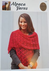 Indiecita 4 Ply Lace Baby Alpaca Shawl Crochet Pattern