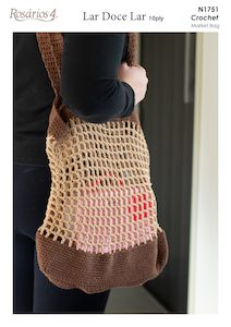 Crochet Pattern Fibrespace: N1751 Crochet Market Bag Pattern Fast Shipping