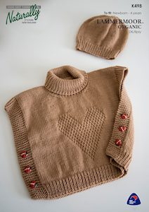 Accessories Fibrespace: Naturally DK Poncho Knitting Pattern