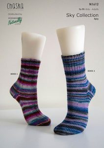 Sky Collection Sock 2 Ways, 4 Ply Pattern