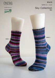 Accessories Fibrespace: Sky Collection Sock 2 Ways, 4 Ply Pattern