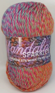 8 Ply DK Fibrespace: Countrywide Yarns Mandala Sparkles 8 Ply Fast Shipping