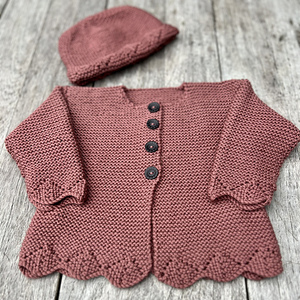 All Childrens DK/8Ply: Bobbie Cardigan & Hat Fast shipping