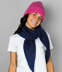 Cosy Beanie & Scarf DK Whisper Mohair Knitting Pattern 1422