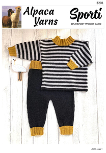 Alpaca Yarns 2201 Sporti Jumper & Pants Pattern