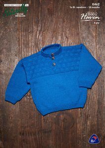 All 4 Ply NB - 3Yrs: Naturally K462 Jumper Pattern