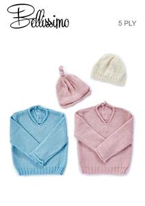 5 Ply Sport Fibrespace: Bellissimo 5 Baby Sweater TX345 Knitting Pattern - Fast Shipping