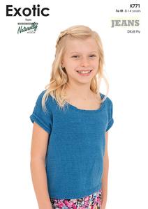 Naturally K771 Childrens Top Knitting Pattern