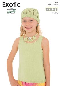 Naturally K772 Childrens Top Knitting Pattern