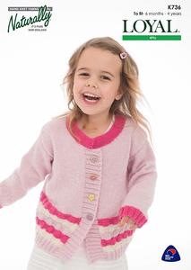 All 4 Ply NB - 3Yrs: Naturally Pattern K736 4 Ply Jacket Knitting Pattern