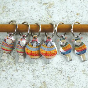 Emma Ball Stripey Sheep Stitch Markers Fast Shipping