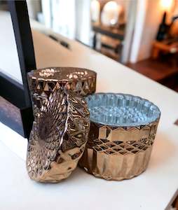 Home Fragrance: Rose Gold Lidded Jar