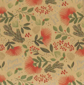 Gift wrapping paper - Merry Christmas Pohutukawa