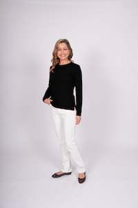 Bella: Bella - Essential Crew Neck Pullover with Panel NB5711