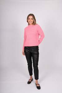 Bella - Semi Cropped Raglan Crew Neck Pullover FB5436