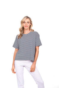 Bella - Stripe Relaxed Tee FB4279