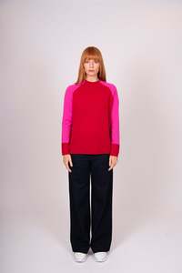 Bridge & Lord - Colour Block Roll Trim Pullover BL5617