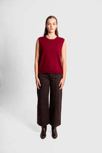 Fields Knitwear: Fields - Scallop Trim Vest FK6017