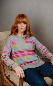 New Arrivals: Bridge & Lord - Multi Stripe Relaxed Pullover BL6640