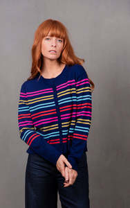 Bridge & Lord - Lucia Multi Stripe Cropped Cardi BL6627
