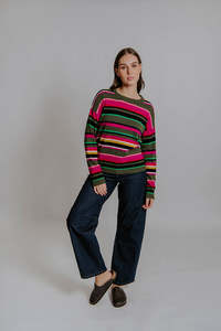 Bella 1: Bella - Multi Stripe Relaxed Pullover FB6406