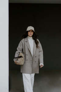 Outerwear Jackets: Bella - Herringbone Jacket FB6042