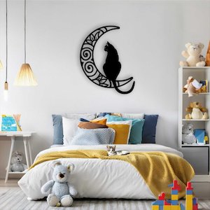 Laser Art: Moon Cat Wall Art
