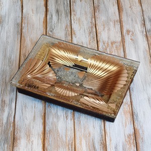 NZ Made Glass Rimu Soap/Jewelry Dish Shells - Copper