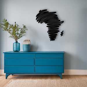 Africa Squiggle Map Wall Art