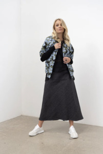 Rock Me Bomber Blue Floral - Fifty Five