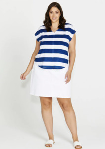 Products: Nala Denim Skirt White - Fifty Five