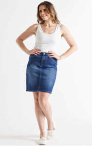Nala Denim Skirt Indigo - Fifty Five