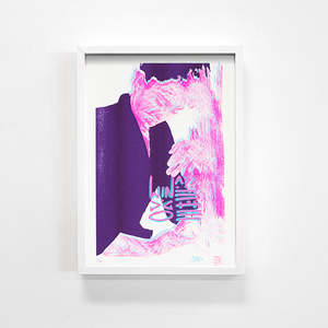 Tyler K. Stent & Sophie C. Violette -'Windigo Appetite' Riso - Framed