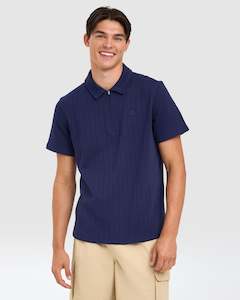 Men's Anchored Down Zip Polo