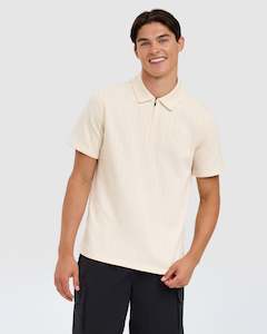 Men's Anchored Down Zip Polo
