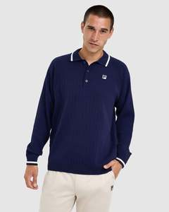 Men's Drew LS Polo Knit
