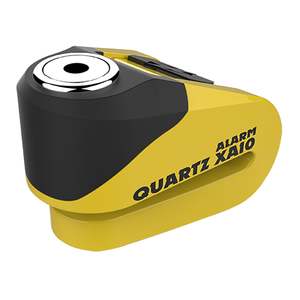 Security: Oxford Disc Lock Alarm Quartz XA10 - Yellow