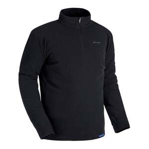 Casual Jerseys Jackets: Oxford Mens Micro Fleece 1/2 Neck Top Black